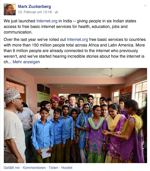 Facebook brings its free mobile Internet service to India!